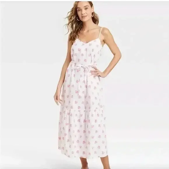 Universal thread, cotton, Sleeveless Maxi Sundress adjustable, straps Plus Size - Picture 1 of 9